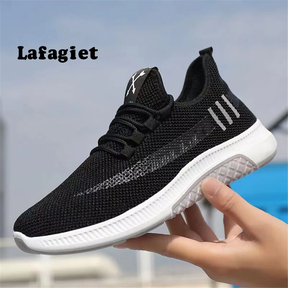 Zapatillas de deporte transpirables para Hombre, zapatos masculinos de alta calidad, color blanco, a la moda, informales, ligeras, para gimnasio y caminar, 2022