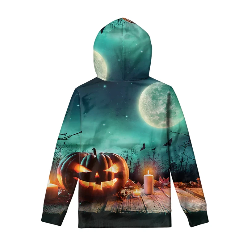 2024 New Hoodie 3d Pumkin Head Harajuku Print Pullovers Men's Hooded Sweatshirt Oversized Vintage Male Clothing Long Sleeve Tops