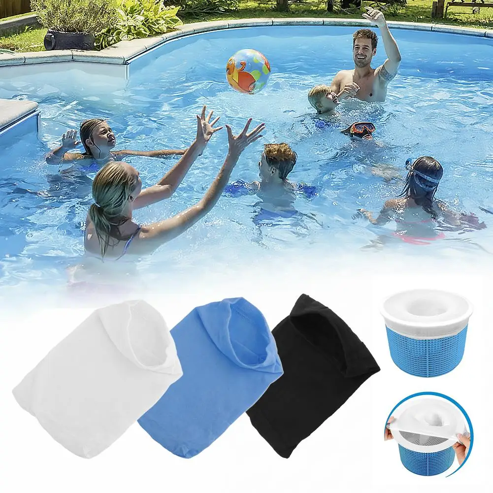 5pc Pool Filter Reusable Filter Replacement Savers Nylon Mesh Pool Skimmer Storage Socks Practical Accessories for Swimming Pool