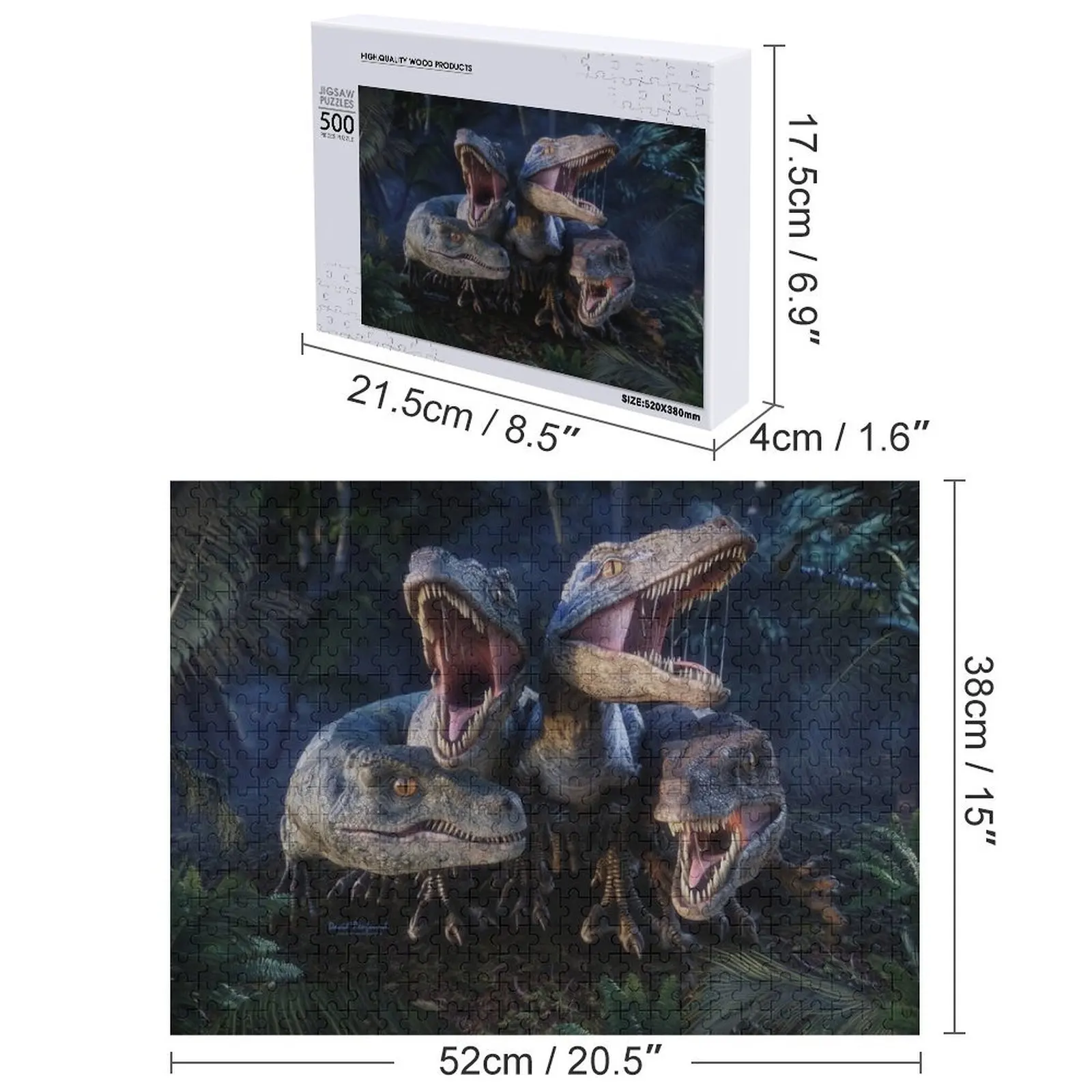 Raptor squad Jigsaw Puzzle Regalo personalizable Regalo personalizado para niños Juguete personalizado para bebé Rompecabezas con nombre de madera