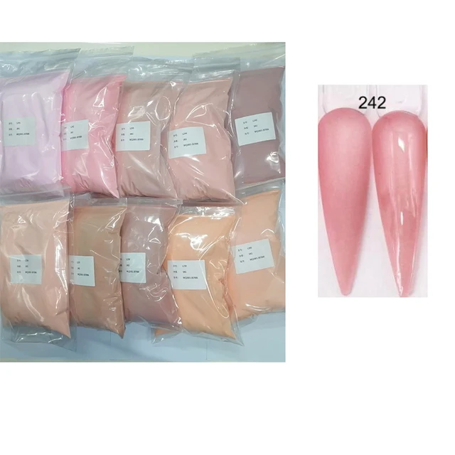 50g/100g Bulk Nude Nail Acrylpulver, 4 In1 Solid Colors Kristallpulver Verlängerung/Tauchen/Gravur Acryl Monomer Großhandel