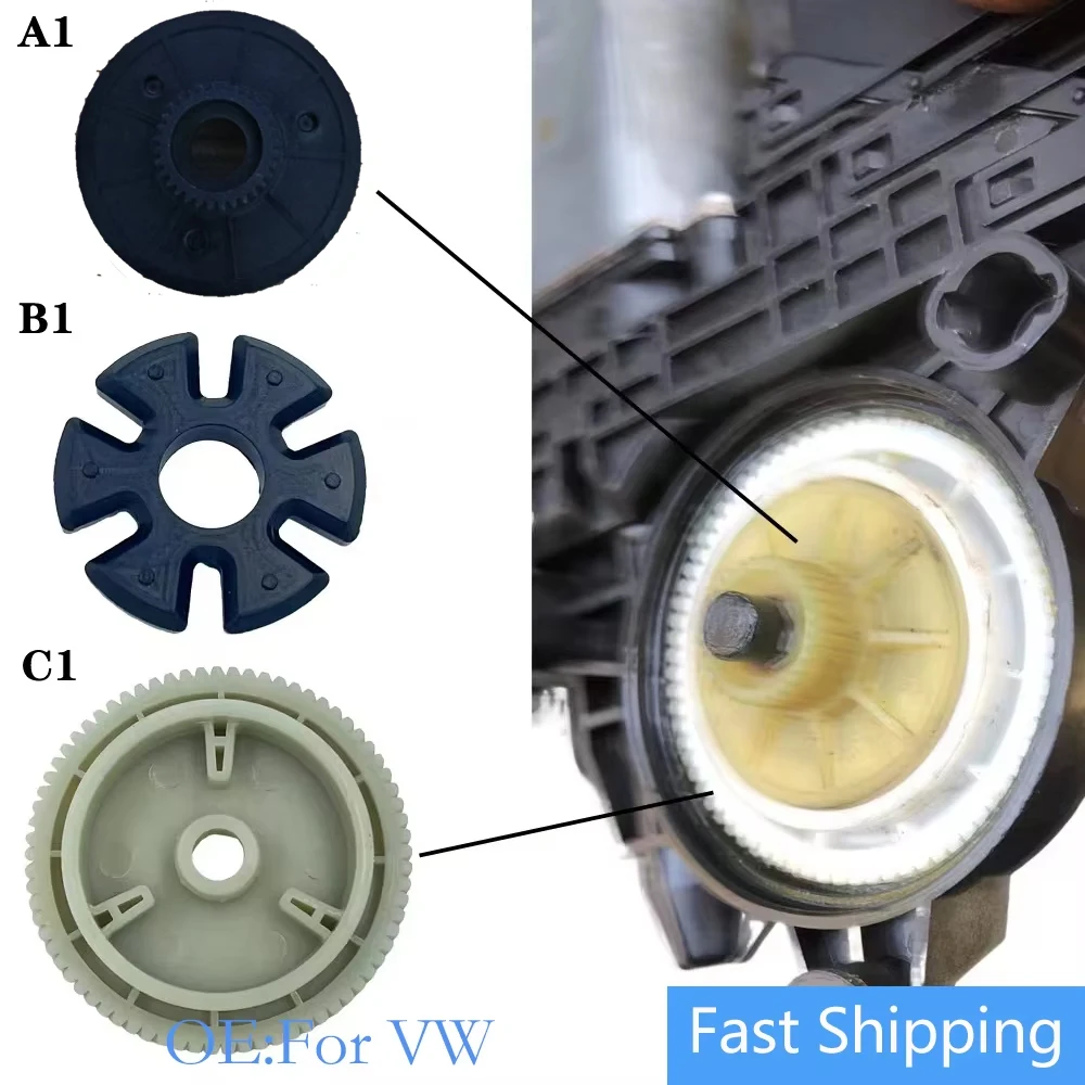 For Volkswagen POLO Jetta Passat Touareg Beetle Magotan For Skoda Fabia Rapid Window Regulator Glass  Motor Repair Gear Kit ﻿