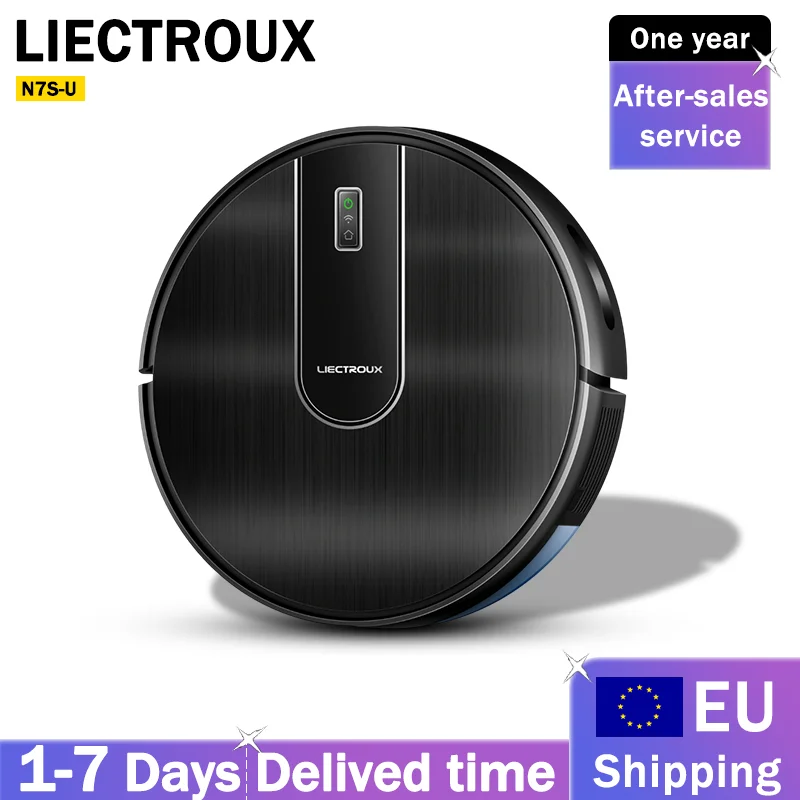 LIECTROUX N7S-U Robots de balayage Chantier moteur sans brosse Mapp intelligent 4000pa avec Wifi maison aspirateur et vadrouille