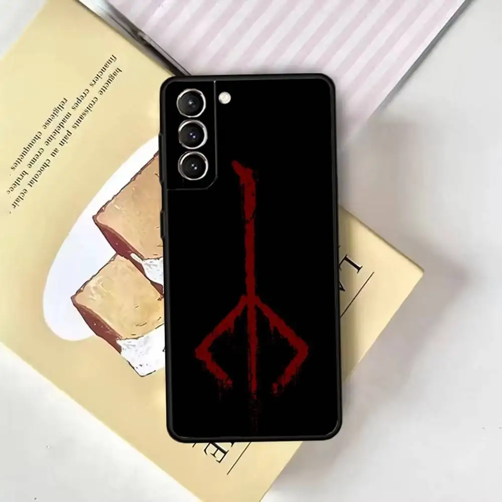 حافظة هاتف b-Bloodborne Dark Souls لهاتف سامسونج جالاكسي A13,21s,22,31,32,52,53,71,72,73, غطاء أسود ناعم
