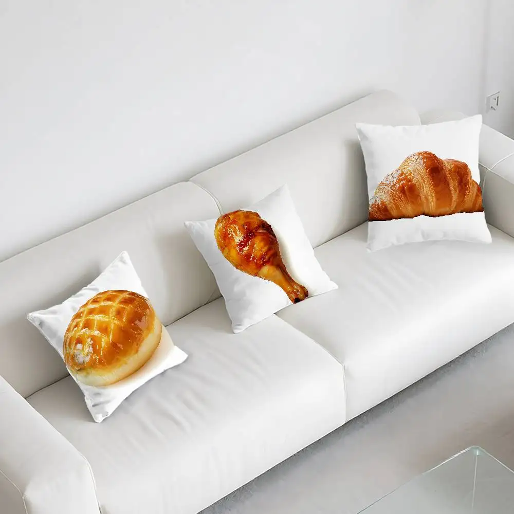 Delicious And Lovely Food Customizable Square Pillowcases, Stylish And Soft, Perfect For Beds, Cars, And Sofas.