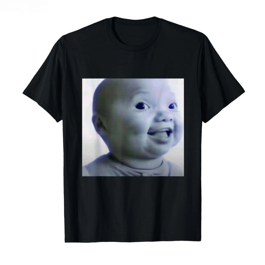 

2026 Fun AI Baby-Feeding Laughing Emoji Memes Go Viral T-Shirt for Men and Women - Short Sleeve Shirt