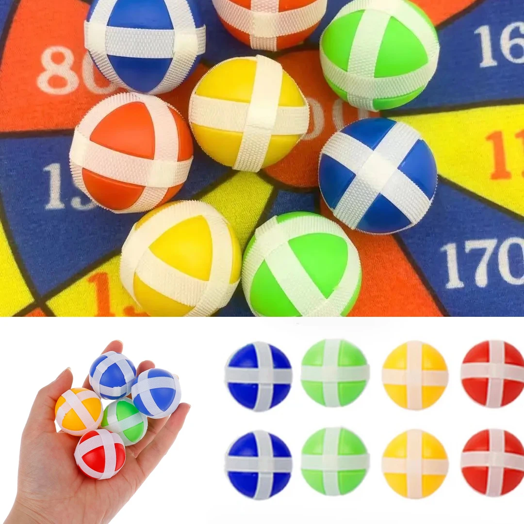 12PCS random suction cup stick target ball outdoor sport receive game throwing catch ball children parent-child interactive toy
