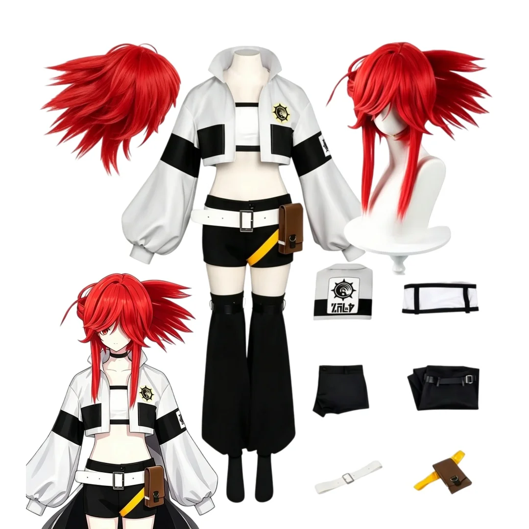 Disfraz de Cosplay GACHIAKUTA Riyo Reaper Li Glaze con peluca, conjunto completo de anime para fiesta de carnaval de Halloween