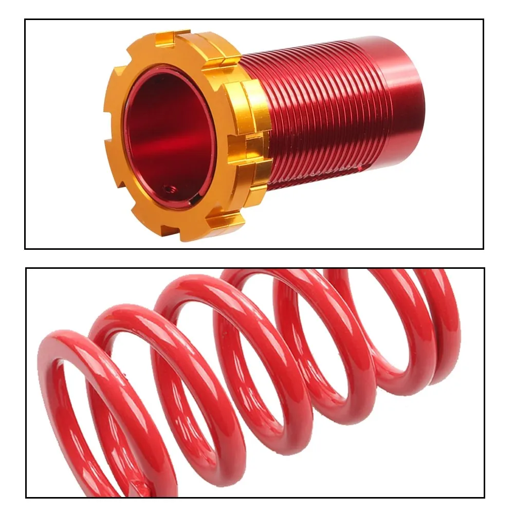 Adjustable Suspension Coilover Kit Spring For 88-00 Honda Civic EG EJ EK For 90-01 Acura Integra Red Springs Lowering Scaled New