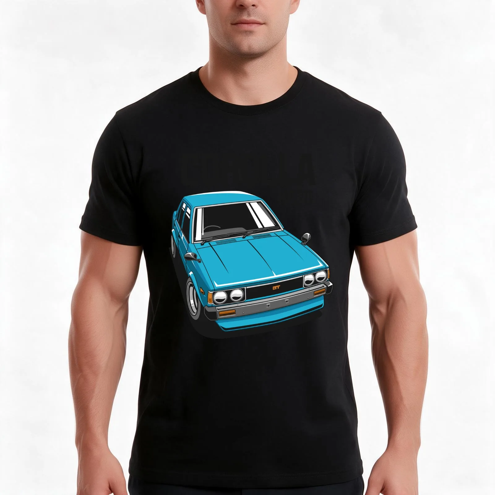 Corolla KE70 T-Shirt, Summer Casual Cotton Tee, Oversized Streetwear Tops, Vintage Graphic Print, Loose Fit Short Sleeve