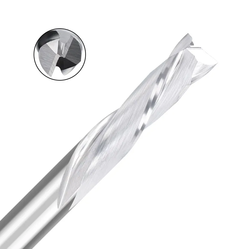 Compression Milling Cutter 2 Flute Up Down Cut End Mill 3.175/4/6/8/10mm Shank CNC Router Bits Carbide Milling Tools