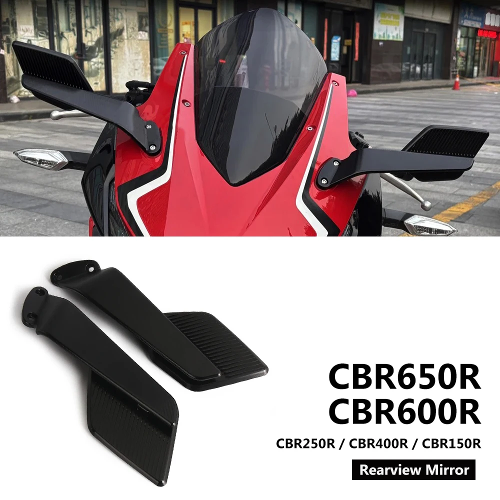 Motorrad Rückspiegel Flügel Aerodynamische Aluminium Stealth Max Spiegel Für Honda CBR650R CBR250R CBR600R CBR400R CBR150R2025