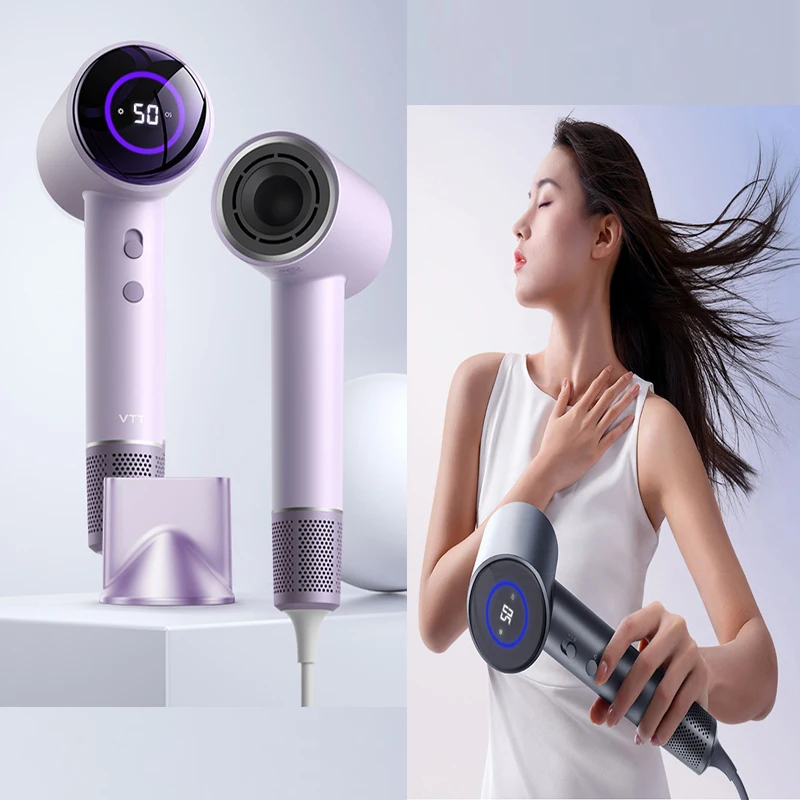 

110000RPM 1600W high-speed hair dryer - Brushless negative ion hair dryer with air collection nozzle - Suitable for home use