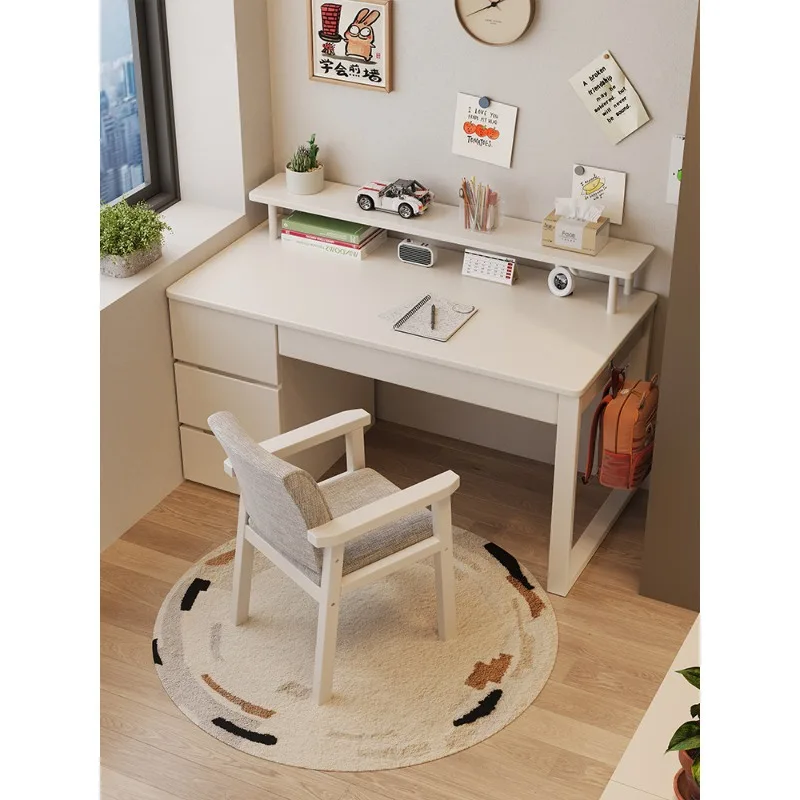 Solid wood  Children's computer with drawers Simple modern home  Student learning and writing work