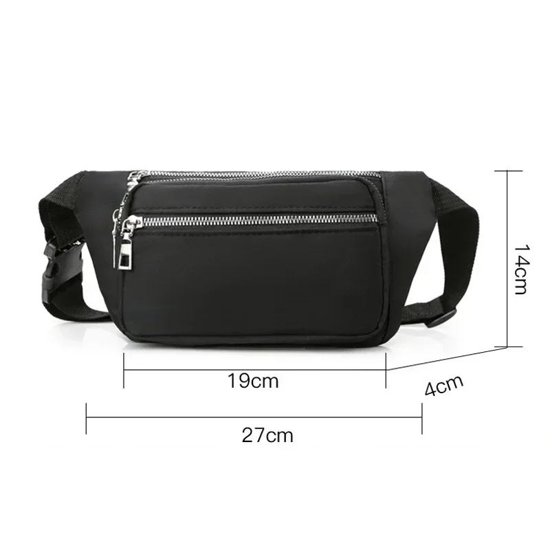 Fashion Oxford Cloth Waist Bag Zipper Chest Bag Sport Travel Girl Belly Pocket Hip Bum Bag Fashion Phone Pack for Women