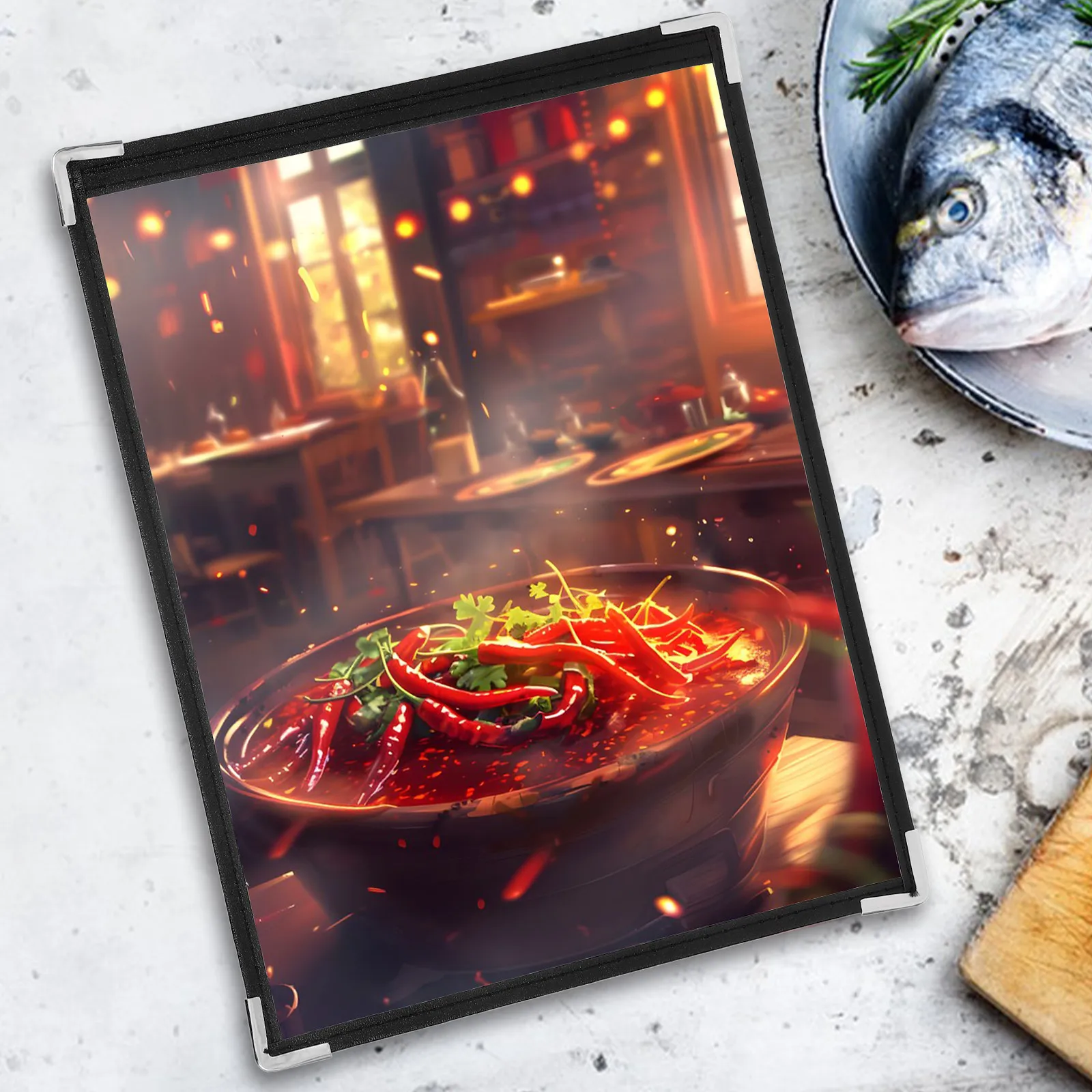 

Clear PVC Menu Cover 2-Sided Detachable Menu Folder Restaurants Bars Cafes Easy Replace High Visibility Organize