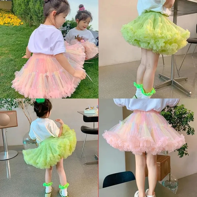 

Girls Tutu Skirts Tulle Summer New Kawaii Kids Baby Princess Short Skirt Children's Birthday Party Costumes Toddler Girl Clothes