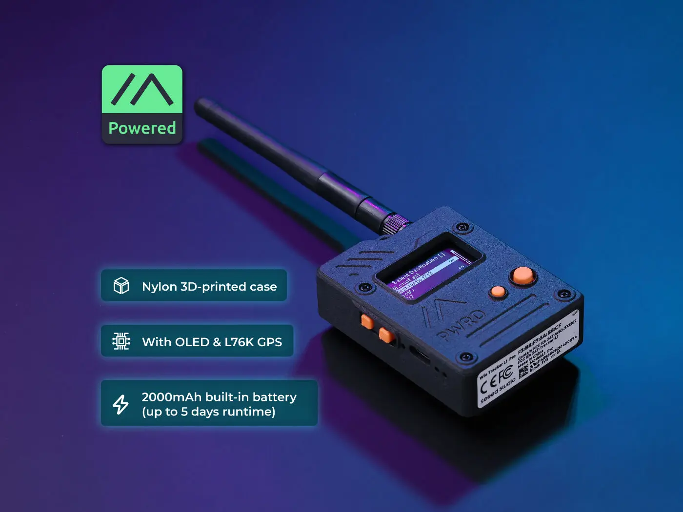 Meshtastic Node Wio Tracker L1 LoRa MeshCore Wio-SX1262 862-930MHz 868MHz 915MHz NRF52840 L76K GPS, Low-power, Development Board image 3