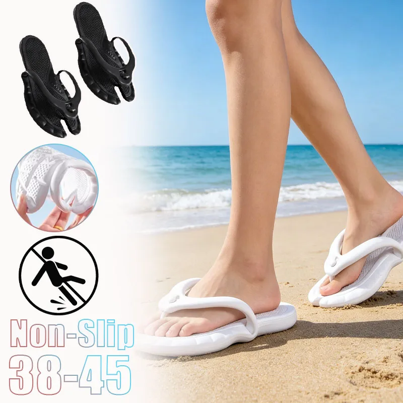 Lightweight Foldable Slippers for Travel Men Women Anti Slip Bath Flip Flops for Swimming Beach Gym Portable Comfort