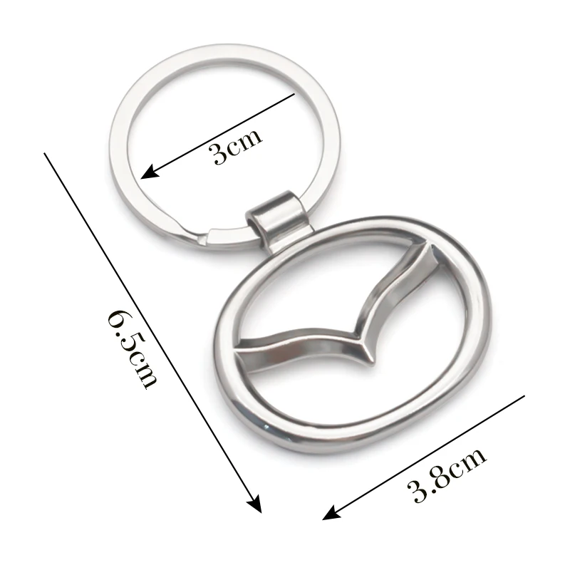 Creative Gift Hollow Pendant Metal Keychain Car Key Ring Men And Women Pendant Car Accessories For Mazda 3 5 6 8 CX5 CX-7 CX-9