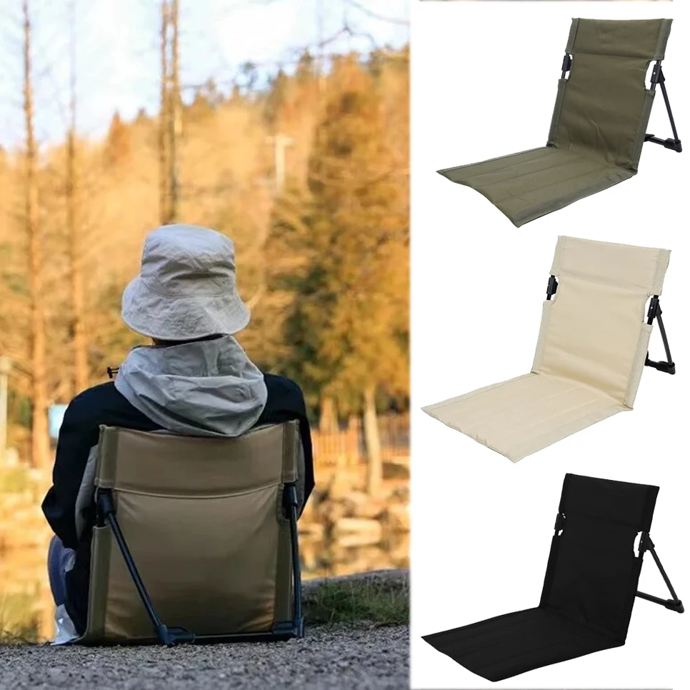 

Складной стул для кемпинга на открытом воздухе, садовый парк, одиночный ленивый стул, подушка на спинку, складной пляжный стул для пикника, кемпинга, отдыха