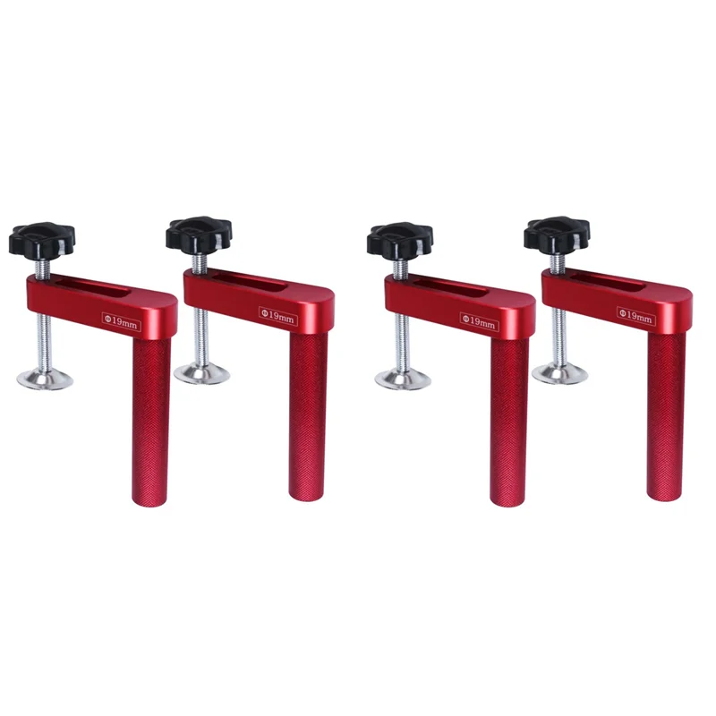 

-ABLP 4 шт., зажим для отверстий для собаки, деревообрабатывающий зажим для стойки, зажим для собаки, фиксированный зажим для рабочего стола из алюминиевого сплава - удерживающие зажимы 19 мм