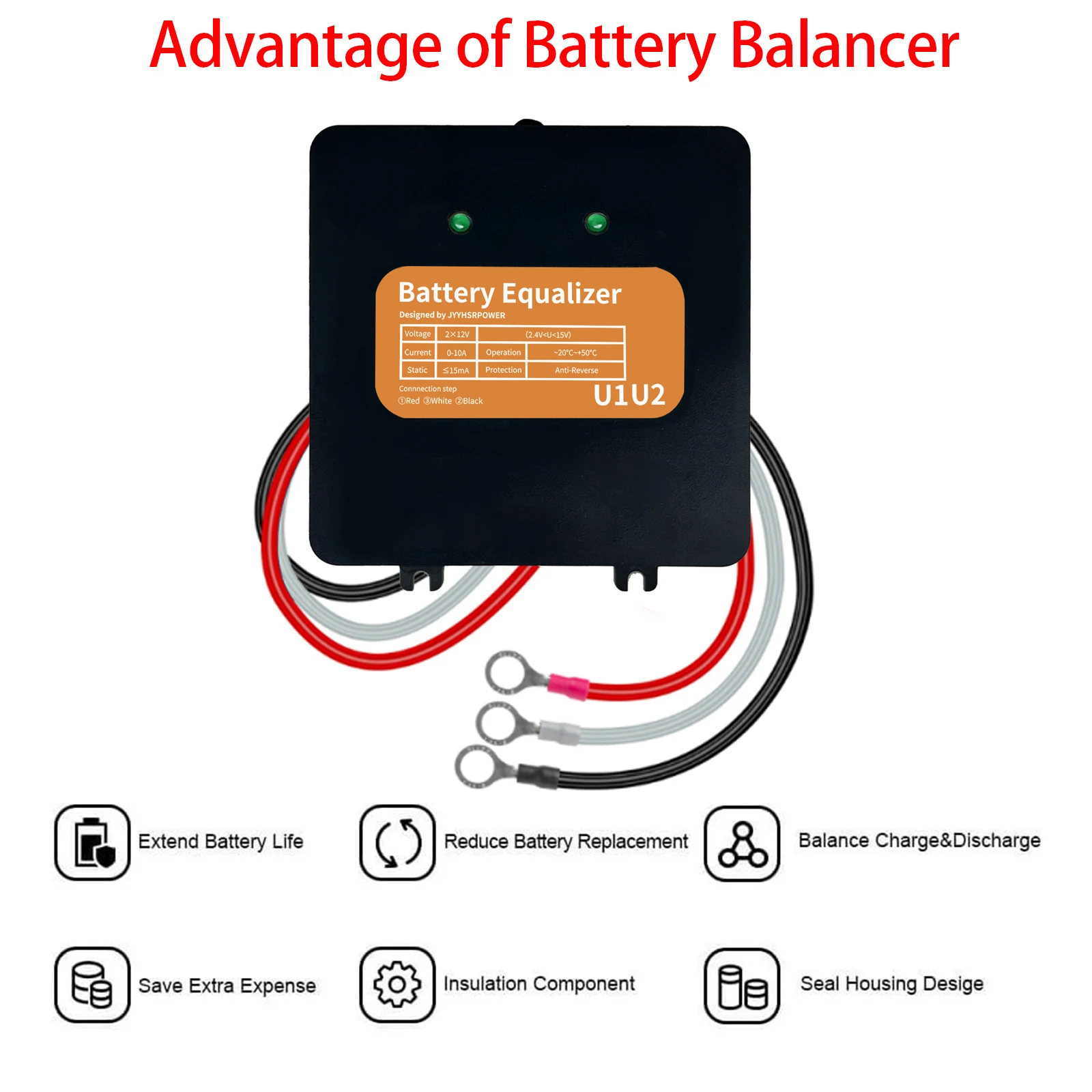 12V/24V/48V BMS Smart Battery Equalizer 0-5A Balance Current Active Voltage Balancer Li li-ion lifepo4 LTO Lead Acid Battery view 3
