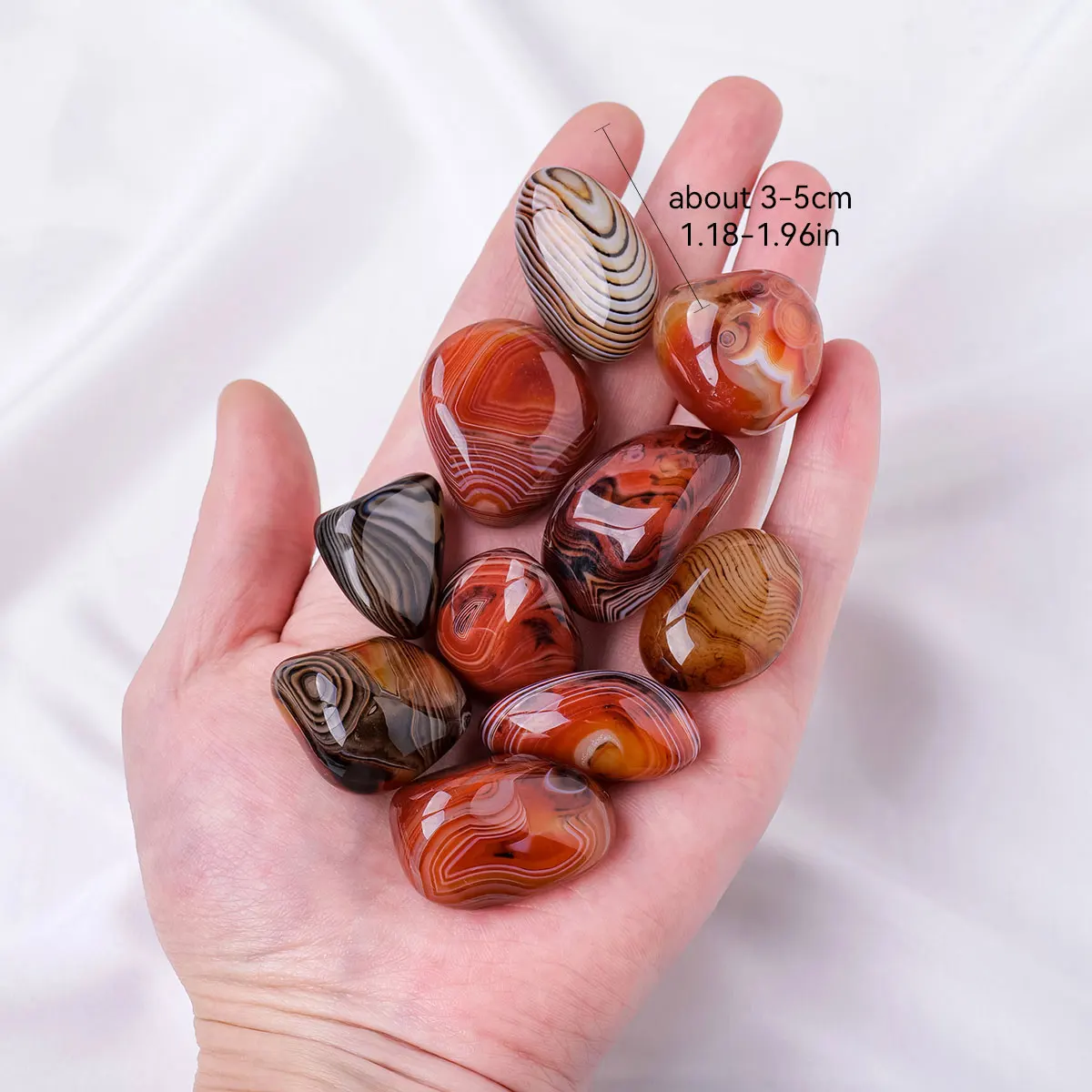 1PC Natural Crystal Sardonyx Polished stone Home Decoration Gift For Family Mini Size  Easy To Carry Palm Play Desk Ornament