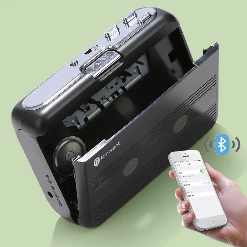 ポータブルスタンドアロンカセットプレーヤー Bluetooth カセットレコーダープレーヤー FM ラジオ自動リバース機能付き Bluetooth プレーヤー