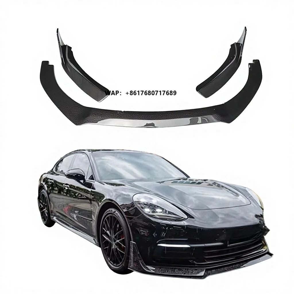 Car Body Kits Upgrade Carbon Fiber Lip for Panamera 971 Car Bumper Front Lip Body Kit