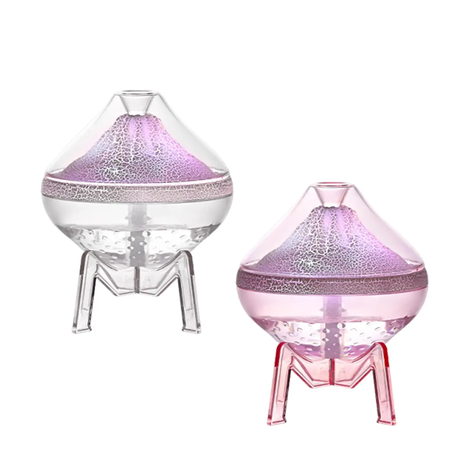 Air Humidifier Volcano Decorative Light Nightlight Cool Mist Maker Mini Humidifier Desk Humidifier for Office Plants Living Room