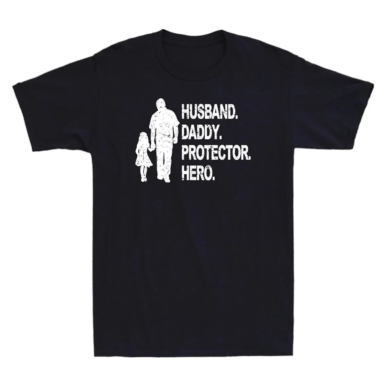 Husband Daddy Protector Hero Gift For Dad Vintage Men's T-Shirt Tee