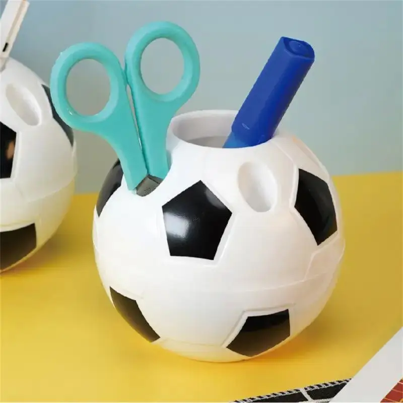 Multifunctional Soccer Shape Tool Supplies Pen Pencil Holder Football Shape Toothbrush Holder Desktop Rack Table Home Decoration