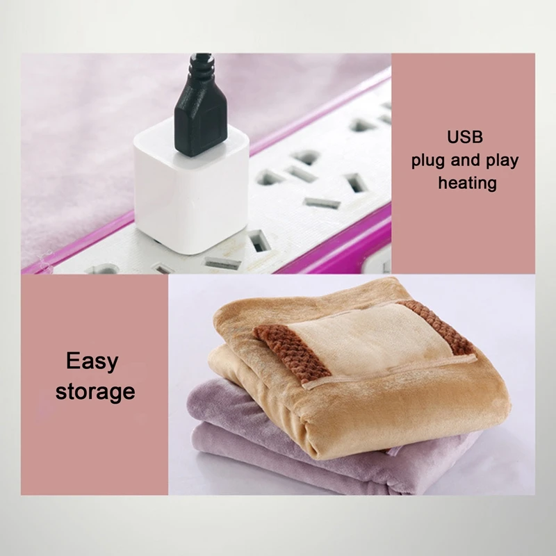 USB Electric Blanket Heater Bed Soft Thicker Warmer Machine Washable Thermostat Electric Heating Mat