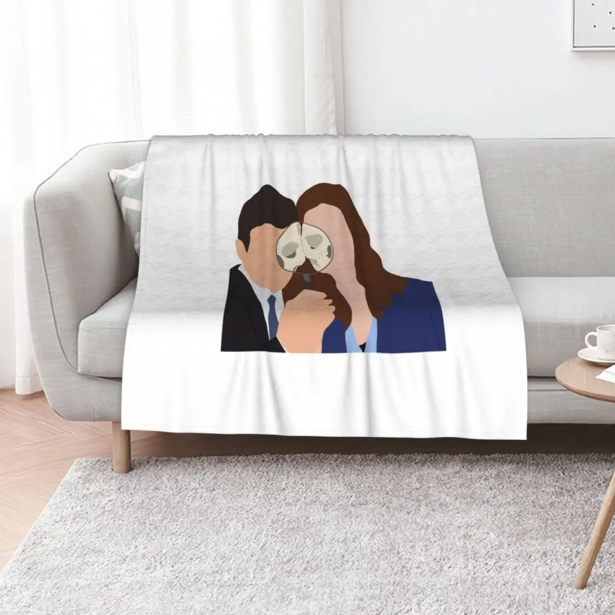 booth and brennan Throw Blanket Moving Travel funny gift Cute Camping Picnic Blankets