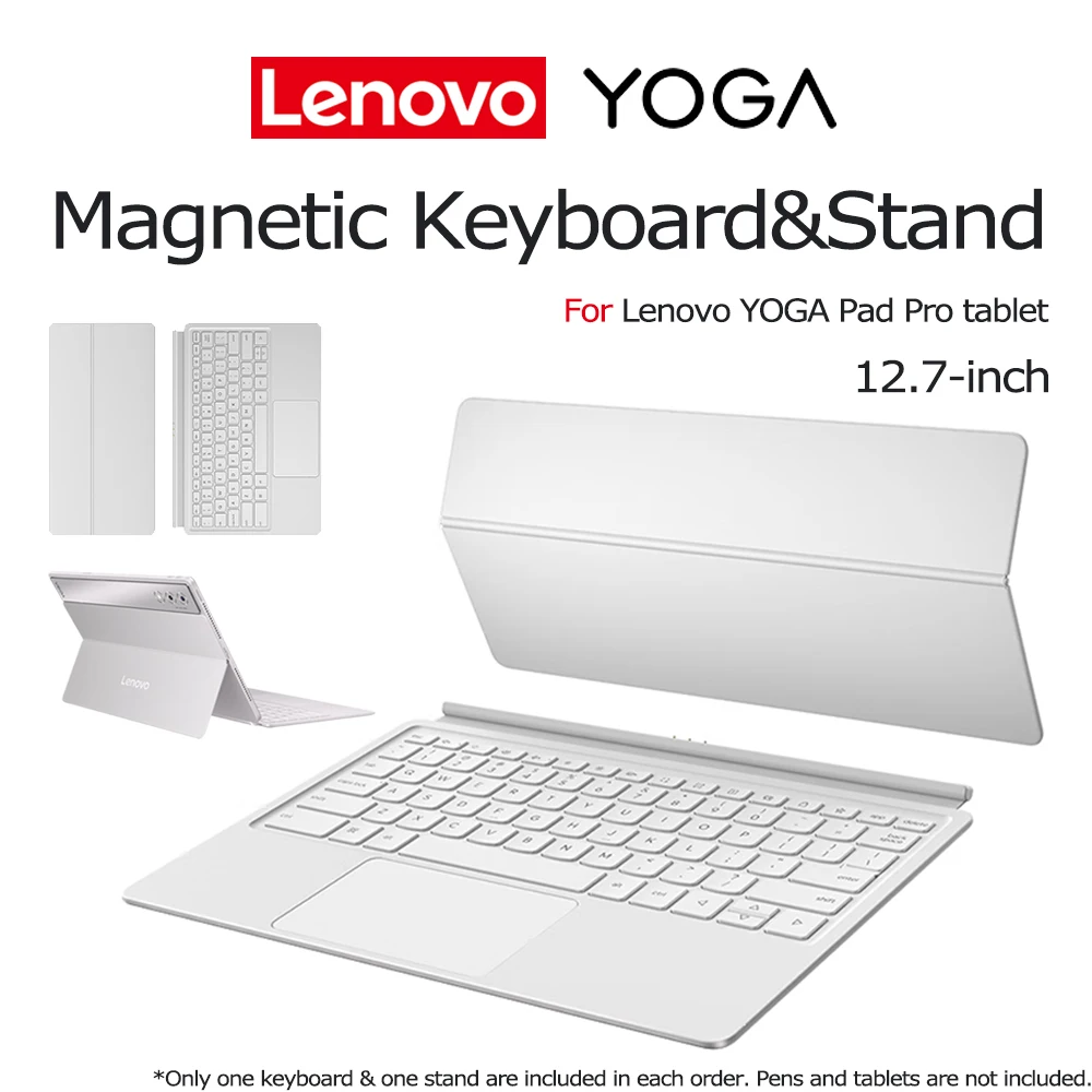 

Оригинальный комплект клавиатуры Lenovo Yoga Tab Plus 2 в 1, комбинированная магнитная подставка, задняя крышка, многоугольный 12,7 дюйма для планшета YOGA Pad Pro