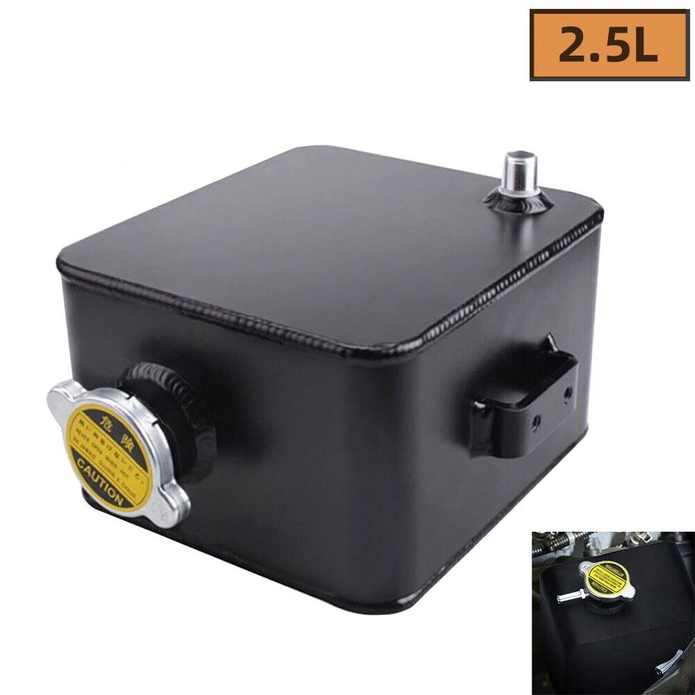 2.5L Aluminum Overflow Recovery Tank Bottle Universal Car Water Coolant Radiator