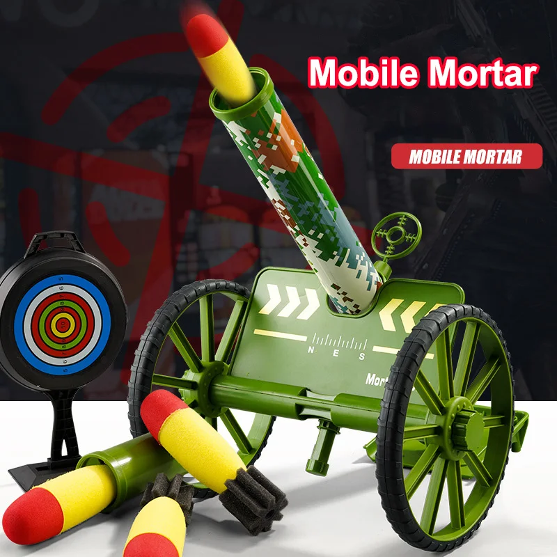 Large Italian Cannon Toy Simulated Children's Mortar Set with Three Shells Creative Children's Toy Gun Children's Birthday Gift