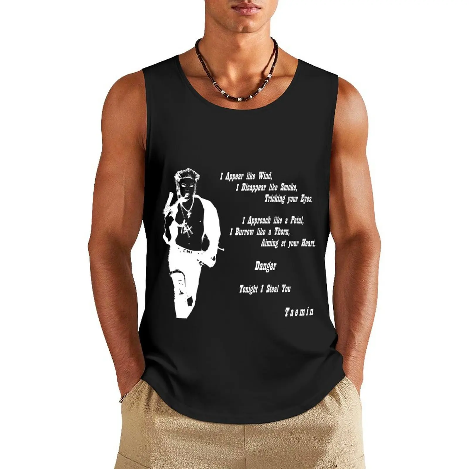 

TAEMIN - DANGER Tank Top Man clothes for gym sleeveless gym shirt men