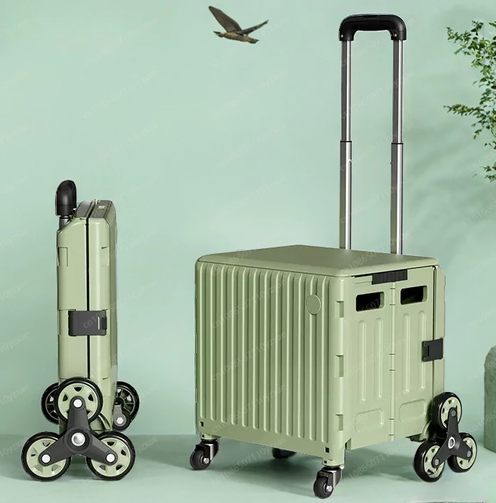 Shopping Small Folding shopping cart Household portable pickup Express trolley Hand Camping Stall car