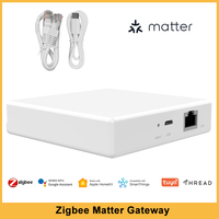 Tuya Zigbee Matter Thread Gateway Smart Home Bridge Matter Wired Hub Support Voice Control Siri Homekit Smartthings Google Alexa