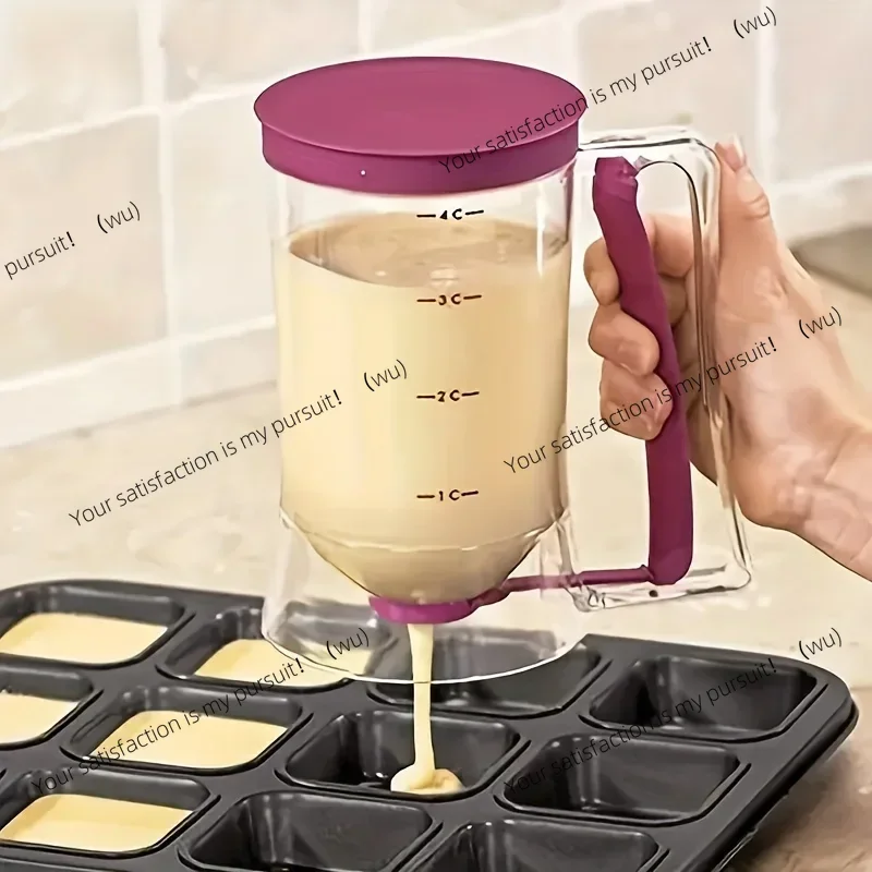 1 Pcs 900ml Batter Dispenser Hand-held Graduated Funnel Pastry Dough Dispensador for Pancake Cupcakes Cake