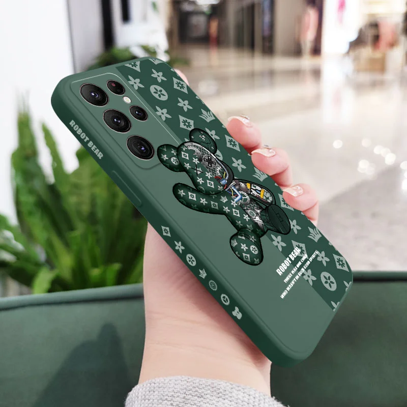 Mechanical Bear Phone Case For Samsung Galaxy S25 S24 S23 S22 S21 S20 S10 S10E Ultra Plus FE Note 20 Ultra Plus Cover - náhled 4
