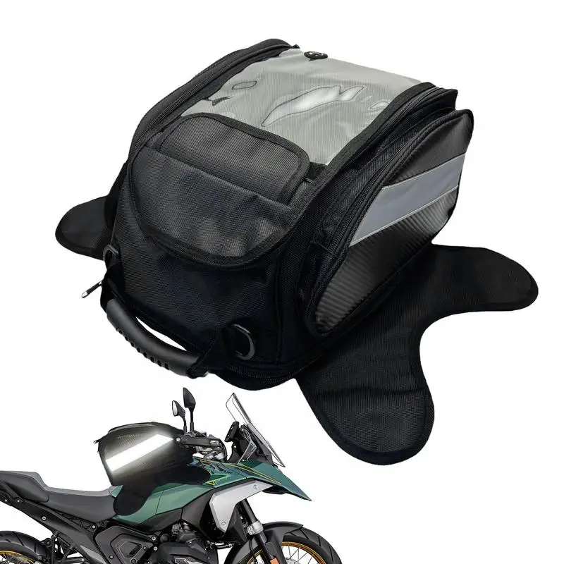 Magnetic Tank Bags For Motorcycles Motorcycle Saddlebags With Touch Screen Oxford Motorbike Saddle Bag Black Motorcycle Backpack