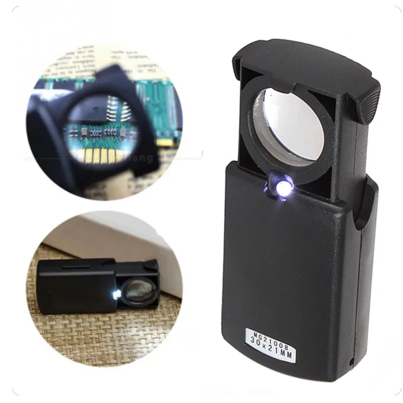 Lente d\'ingrandimento per gioielli tipo 30X Mini lente d\'ingrandimento tascabile a mano, strumento per lenti ottiche con lente per microscopio