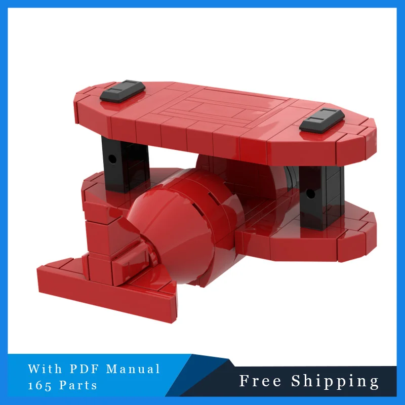 165 pièces technologie de Machine volante rouge modulaire MOC modèles de blocs de construction populaires assemblage de Puzzle pour enfants cadeaux de jouets de noël