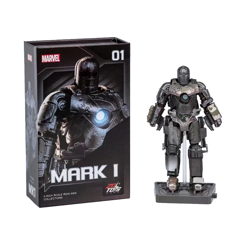 ZD Marvel Iron Man Figurine Small Size Model Toys MK1-MK7 Series Exquisite Figure Collection Decoration Child Christmas Gift Toy