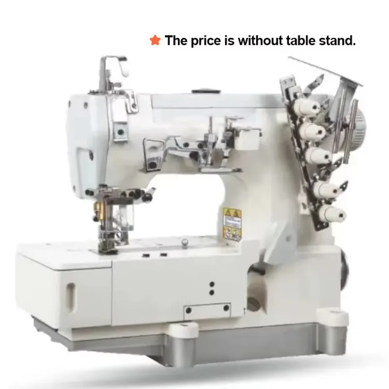 

BT-500D Industrial Manual Feed Sewing Machine New Flat Bed Five Thread Interlock Motor Bearing Three Needle Flatlock Design
