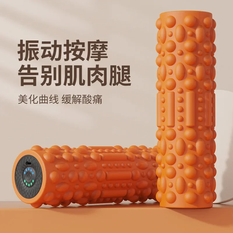 Fitness Equipment Electric Foam Roller Whole Body Muscle Relaxer Beautiful Leg Massage Stick Roller Vibration Yoga Column