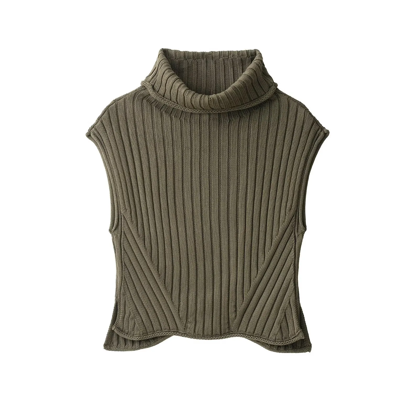 

Women's Fashion Knitted Vest Sleeveless Stand Collar Slim Fit Autumn New Design Sensation Female Top